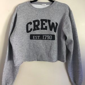 Brandy Melville grey cropped long sleeve sweater